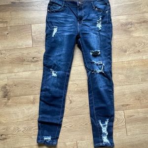 Blue Republic dark ripped jeans